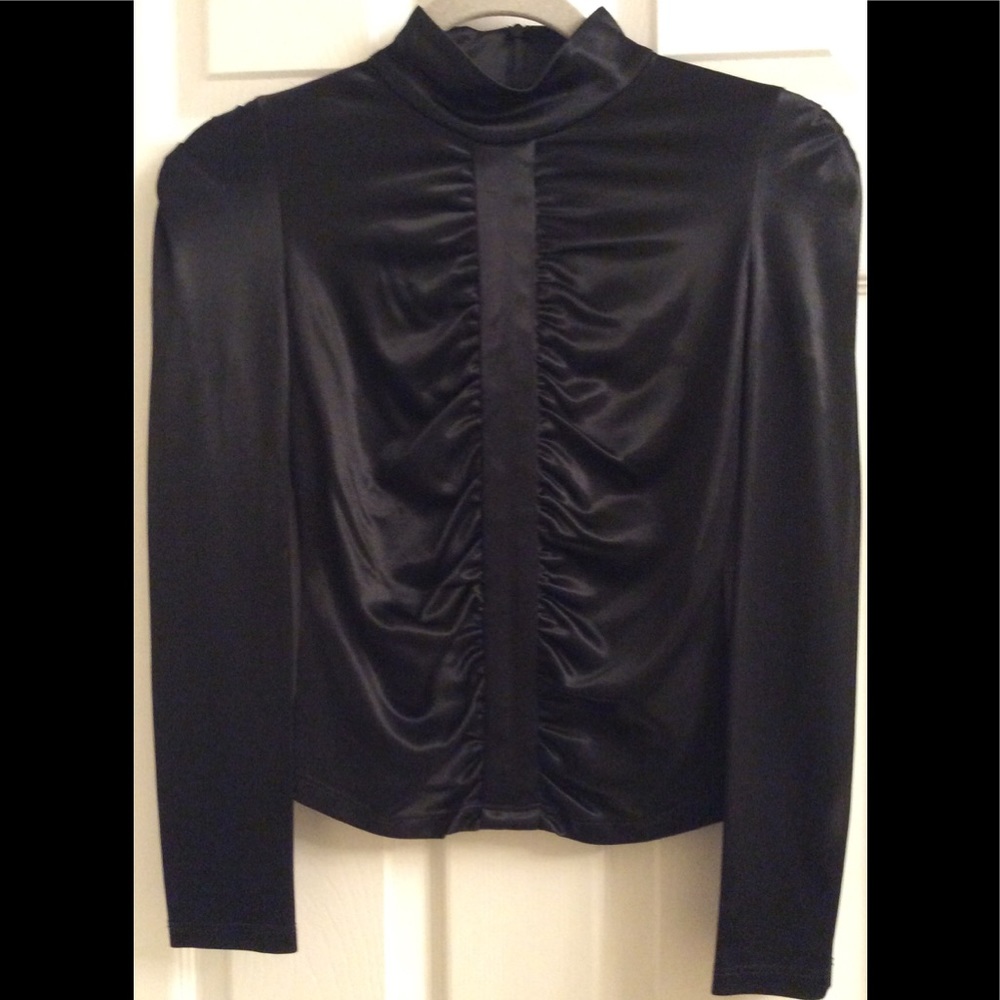 Jill Stuart Black Top with Gathered Center